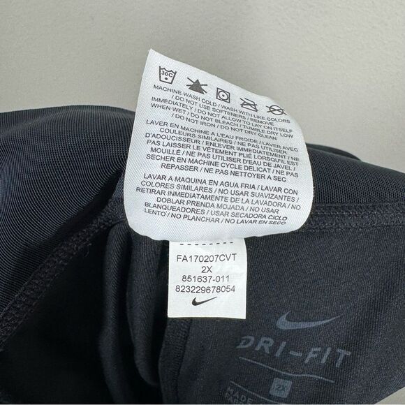 Nike Women's Essential Running Tights Plus Size 2X Black Stretch Pant 851637-011 - Picture 7 of 7